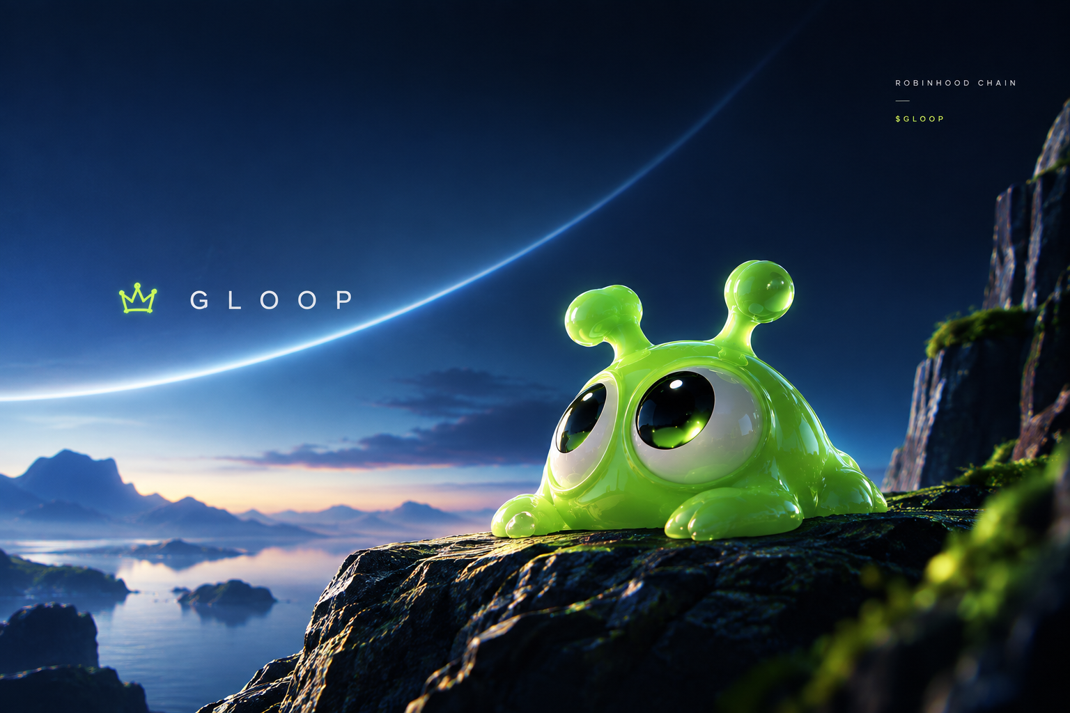 Gloop under a glowing orbit